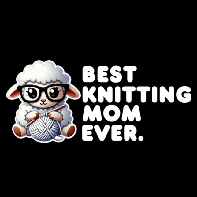 Best Knitting Mom Ever Funny Saying Tote Bag (Creator Uploaded)
