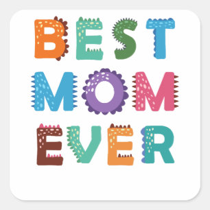 Best knitting mom ever i love mom mom birthday gif square sticker