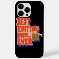 Best Knitting Mom Ever Retro Vintage Typography