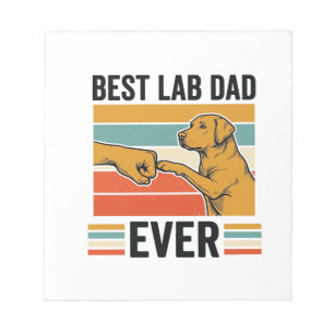 Best Lab Dad Ever Labrador Vintage T-Shirt Design_ Notepad