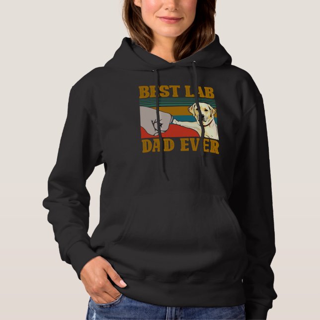 Best Lab Dad Ever Yellow Labrador Retriever Bump F Hoodie (Front)