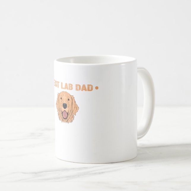 Best Lab Dad Yellow Labrador Retriever  Coffee Mug (Front Right)
