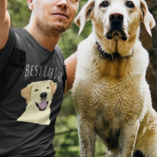 Best Lab Dad Yellow Labrador Retriever T-Shirt