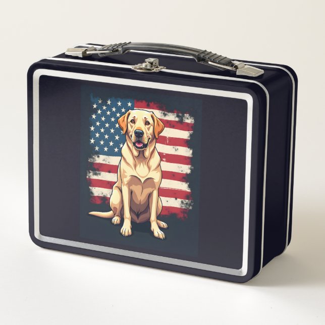 Best Labrador For Men Women Yellow Lab Dog Retriev Metal Lunch Box (Front)