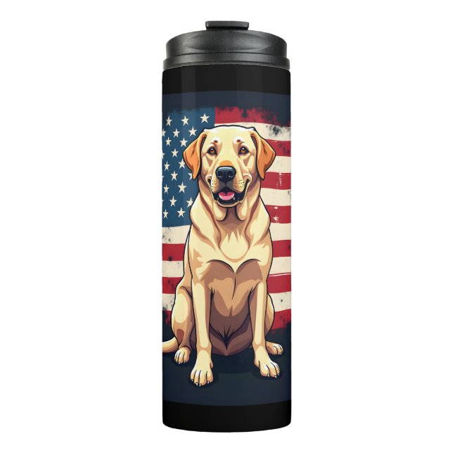 Best Labrador For Men Women Yellow Lab Dog Retriev Thermal Tumbler (Front)