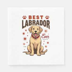 Best Labrador Parent Ever Vintage Labrador Retriev Napkin