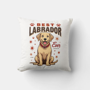 Best Labrador Parent Ever Vintage Labrador Retriev Throw Pillow