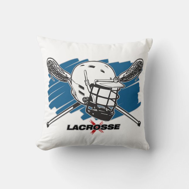 Best Lacrosse Throw Pillow (Front)