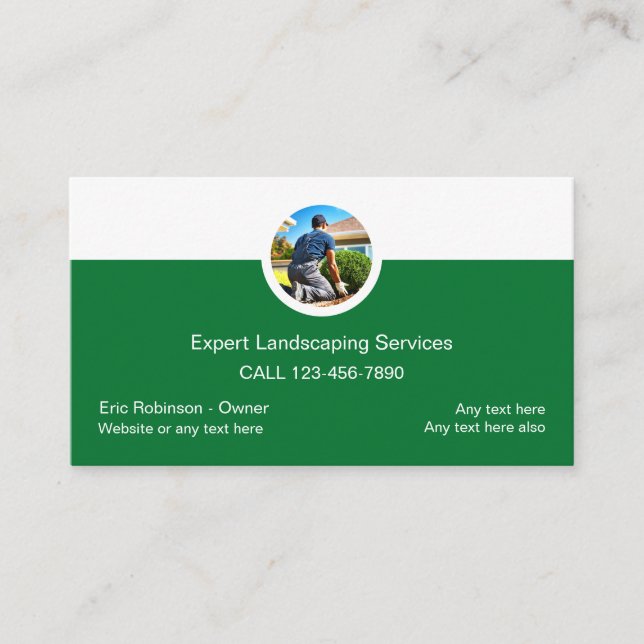 Best Landscaping Modern Business Cards (Front)