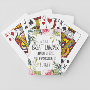Best lawyer Gift Great Giftidea for Lawyers Quote Playing Cards