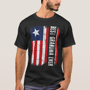 Best Liberian Grandma Ever Liberia Flag Mother's D T-Shirt