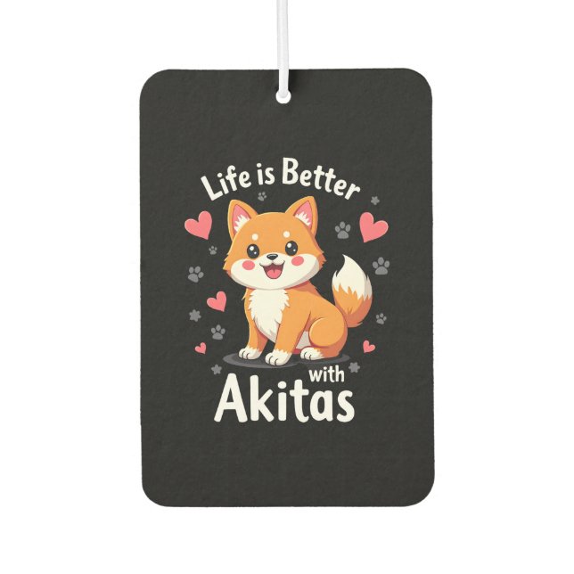 Best life with Akita Tank Top Air Freshener (Front)