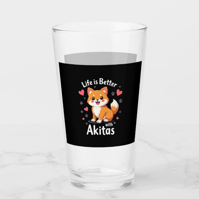 Best life with Akita Tank Top Glass (Front)