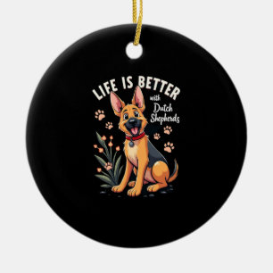 Best life with Anglo-Fran�ais de Petite V�nerie Ta Ceramic Ornament
