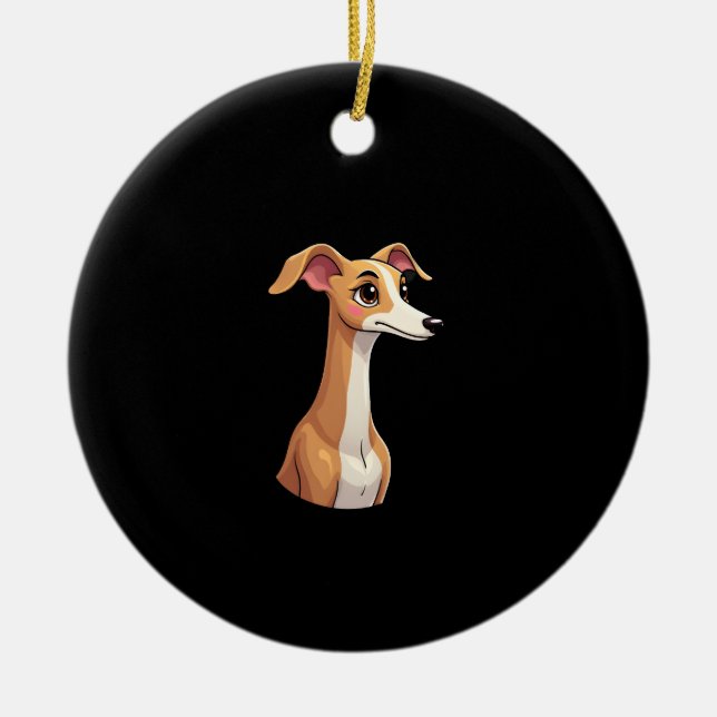 Best life with Arabian Greyhound Long Sleeve T-Shi Ceramic Ornament (Front)