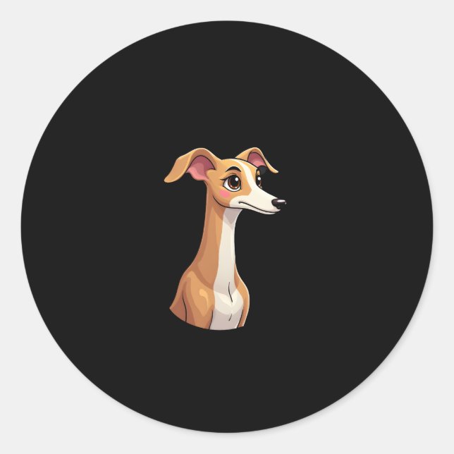 Best life with Arabian Greyhound Long Sleeve T-Shi Classic Round Sticker (Front)