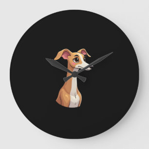 Best life with Arabian Greyhound Long Sleeve T-Shi Large Clock