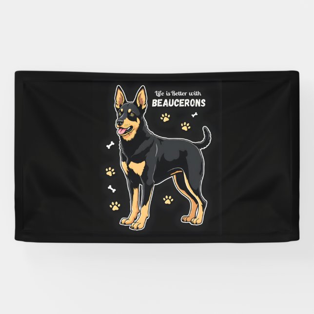 Best life with Beauce Sheepdog Tank Top Banner (Horizontal)