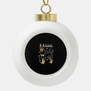 Best life with Beauce Sheepdog Tank Top Ceramic Ball Christmas Ornament