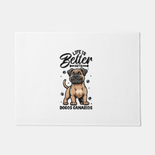 Best life with Dogo Canario  Doormat