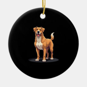 Best life with Dogo Canario Long Sleeve T-Shirt Ceramic Ornament