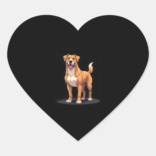Best life with Dogo Canario Long Sleeve T-Shirt Heart Sticker (Front)