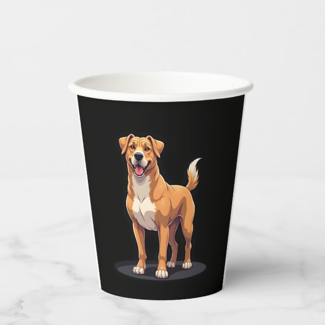 Best life with Dogo Canario Long Sleeve T-Shirt Paper Cups (Front)