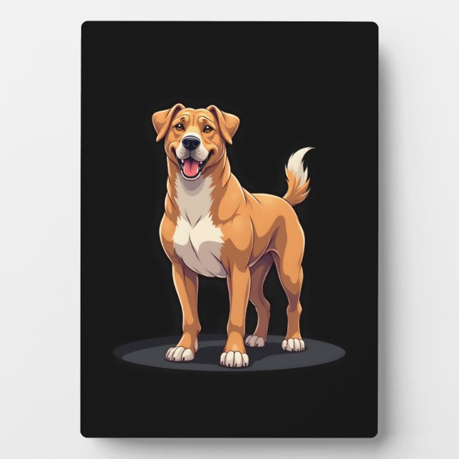 Best life with Dogo Canario Long Sleeve T-Shirt Plaque (Front)