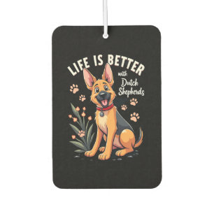 Best life with Dutch Shepherd Tank Top Air Freshener