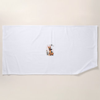 Best life with Dutch Shepherd Tank Top Beach Towel