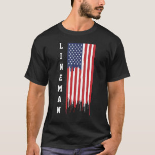 Best Lineman Mom Ever    Flag Usa T-Shirt
