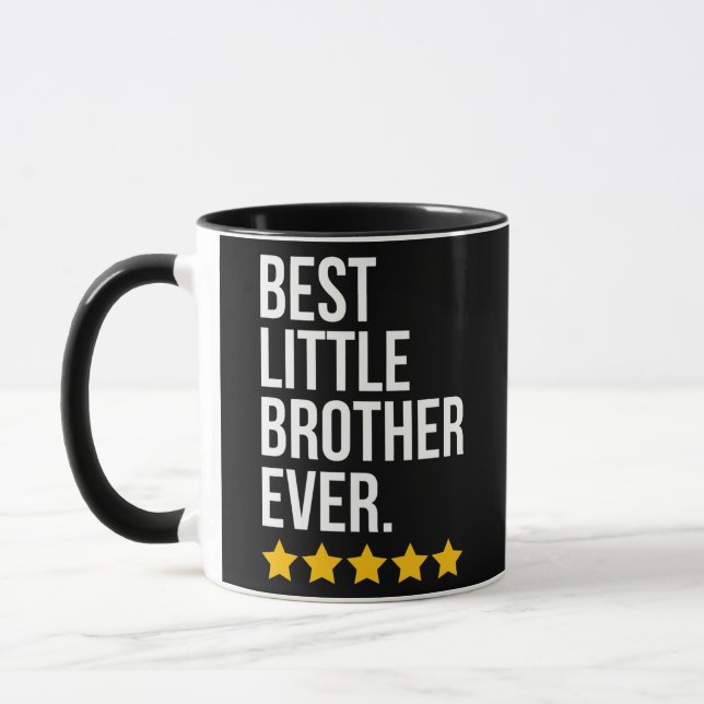 Best Little Brother Ever Sibling Funny Little Bro Mug (Left)