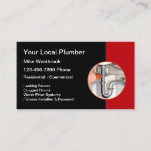 Best Local Plumbing Service Business Cards