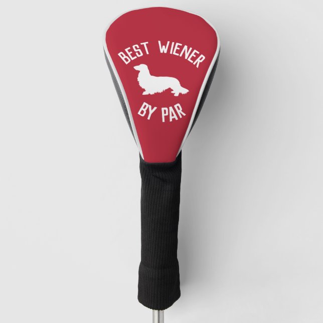 Best Long Hair Wiener Dog by Par Golf Head Cover (Front)