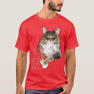 Best Maine Coon Mom Funny Cat  T-Shirt