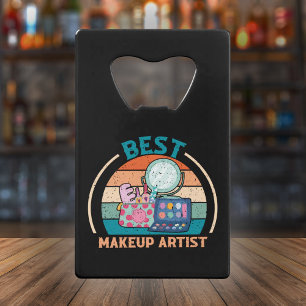 Best Makeup Artist Retro - Film Crew Gift Credit Card Bottle Opener