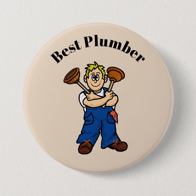 Best Male Plumber Button (Front)