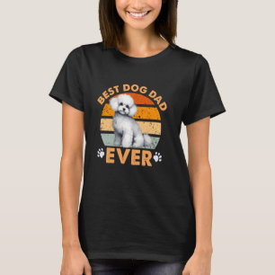 Best Maltese Poodle Dad Ever Funny Dogs Owner Retr T-Shirt
