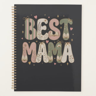 Best Mama Bookish Floral Literary Design Planner