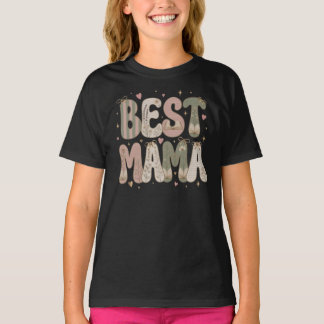 Best Mama Bookish Floral Literary Design T-Shirt