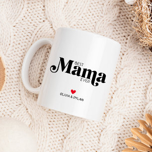Best Mama Ever Personalized Two-Tone Coffee Mug