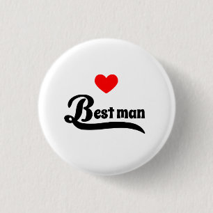 Best man 1 inch round button
