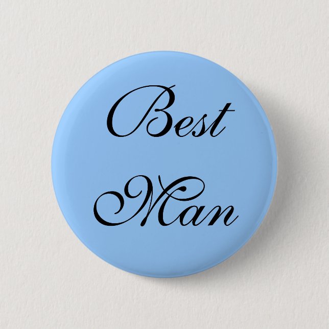 Best Man 2 Inch Round Button (Front)