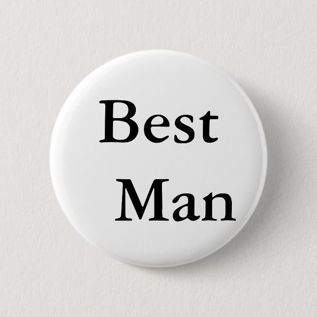 Best Man 2 Inch Round Button (Front)