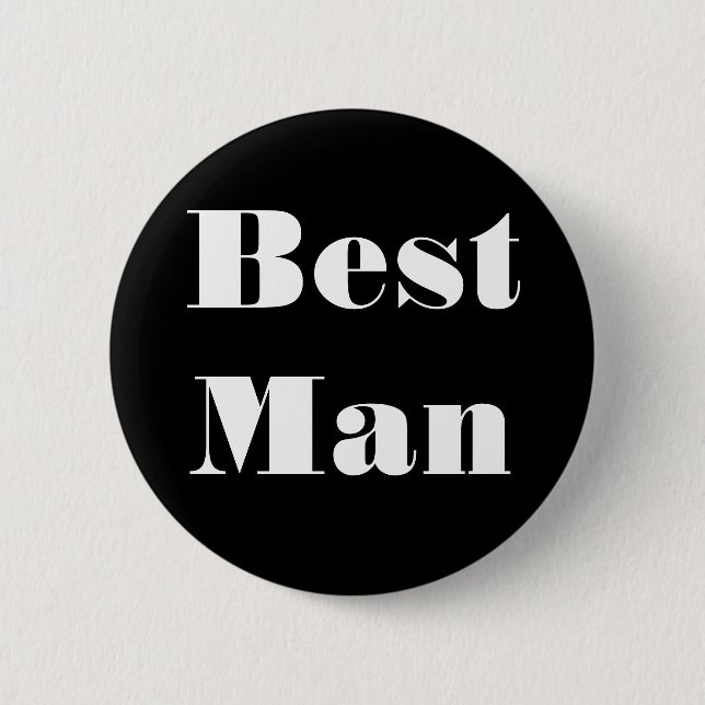 Best Man 2 Inch Round Button (Front)