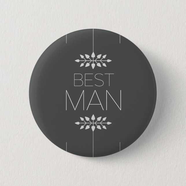 Best Man 2 Inch Round Button (Front)