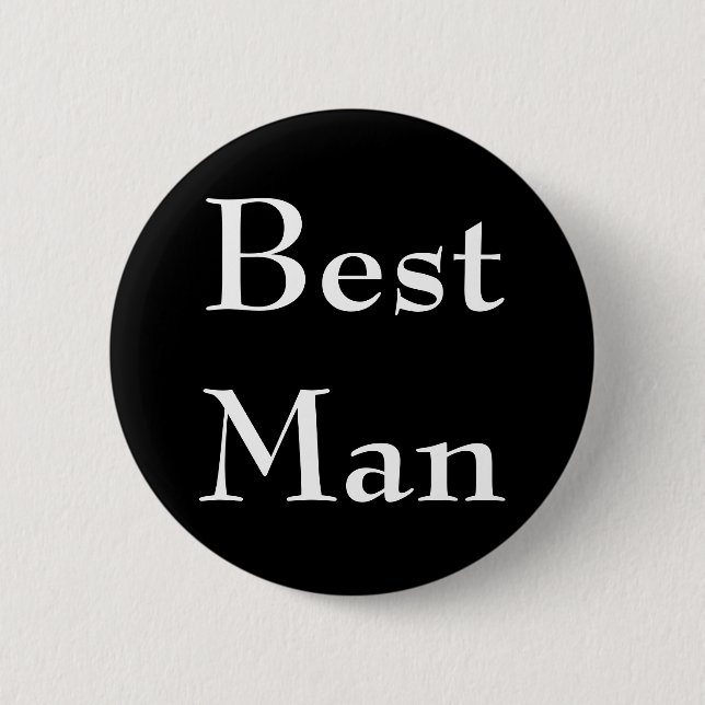 Best Man 2 Inch Round Button (Front)