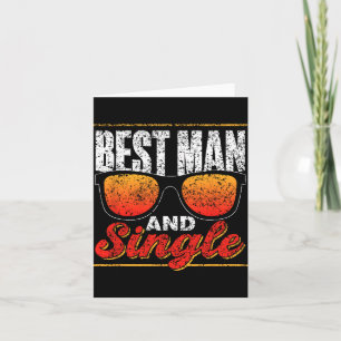 Best Man And Single Team Party Groom Bride Bachelo Card