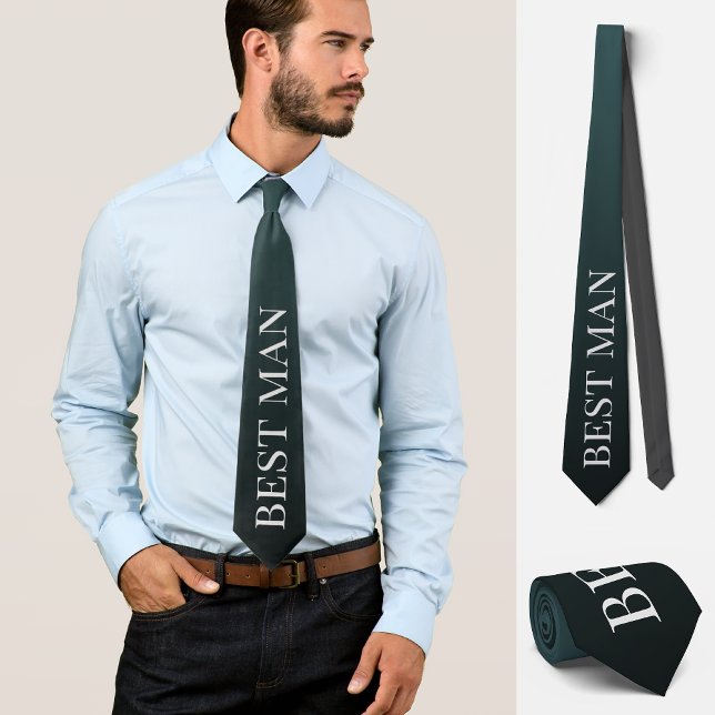 Best man asking for wedding bachelor party  neck t tie (Creator Uploaded)
