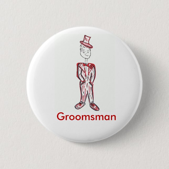 Best Man Bachelor Party 2 Inch Round Button (Front)